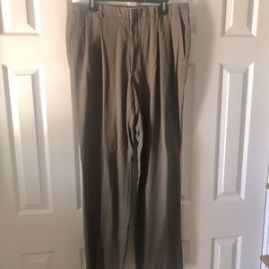 Yale green/grey pleated slacks size 36